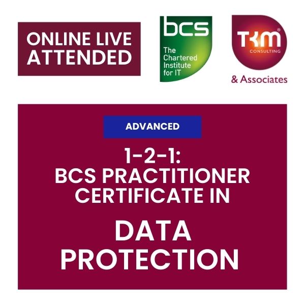 1-2-1: BCS Practitioner Certificate in Data Protection